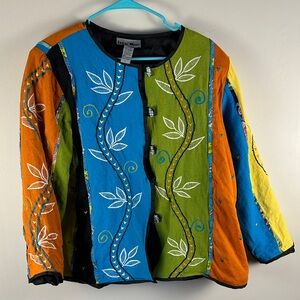 Multicolor Embroidered Women's Blazer